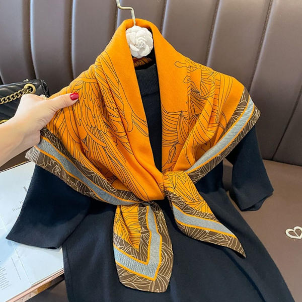 Strandsjal 90x90cm Sidenscarf 4 4 4