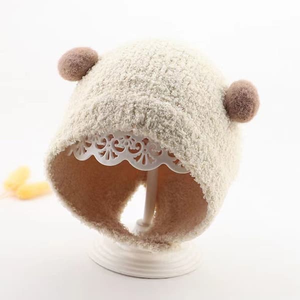 Høst Vinter Hatter Baby Barn Luer HVIT White