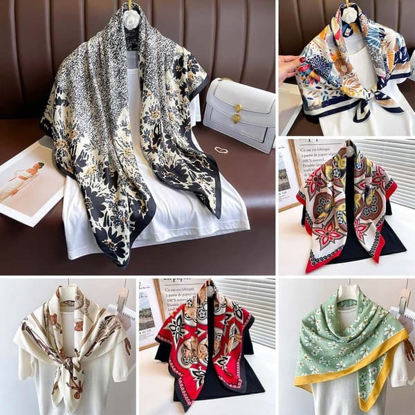 90x90cm Sidenscarf Strandsjal 9 9 9