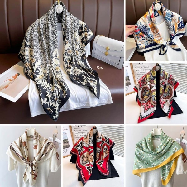 90x90cm Silk Scarf Beach Shawl 2 2 2