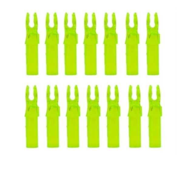 15 stk. Piler Nock Pil FLUORESCERENDE GRØNN fluorescent green