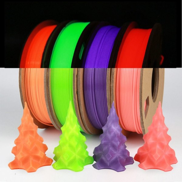 Lysende 3D Printer Filament PLA 3D Printing Wire ORANSJE orange