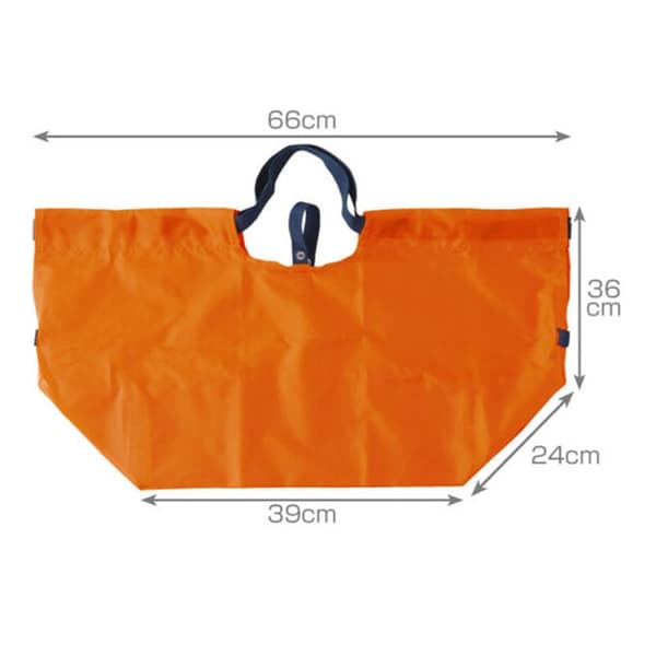 Sammenleggbar handlepose reisematpose ORANGE orange