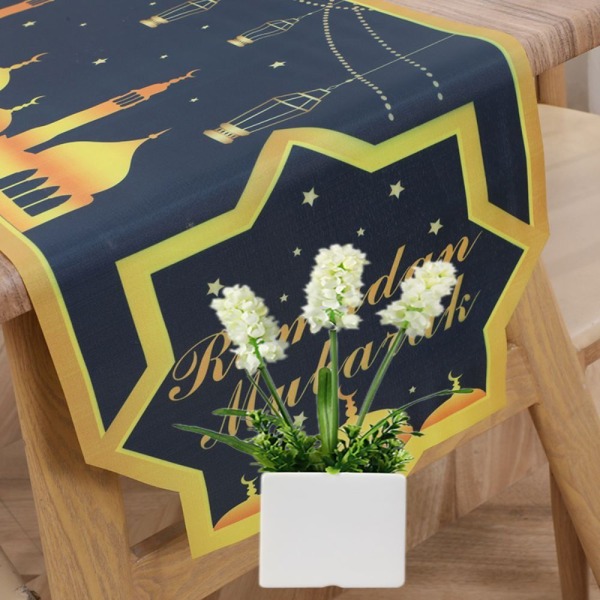 Ramadan Decoration Table Runner Home Pöytäliina BLACK STYLE1 black style1-style1