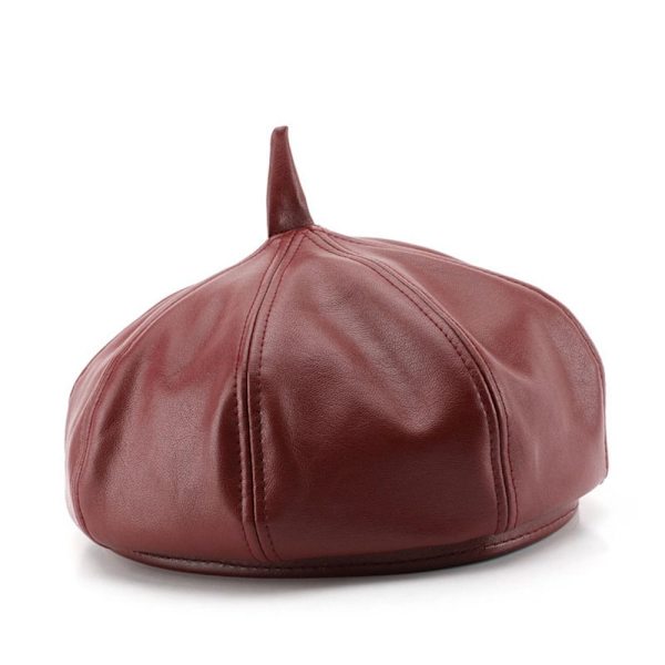 Kvinner Beret Beret Cap KAFFE Coffee