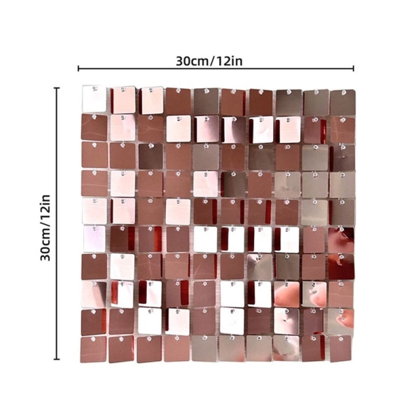 Paljett Bakteppe Paljett Panel Veggdekor ROSEGULL ROSEGULL rose gold
