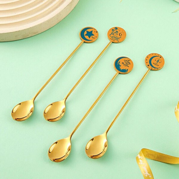 Star Moon Sked Gaffel Set Dessert Tårtsked FORK-4 FORK-4 fork-4