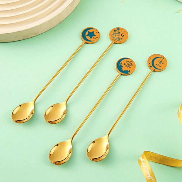 Stjerne Måne Ske Gaffel Sæt Dessert Kage Ske FORK-4 FORK-4 fork-4