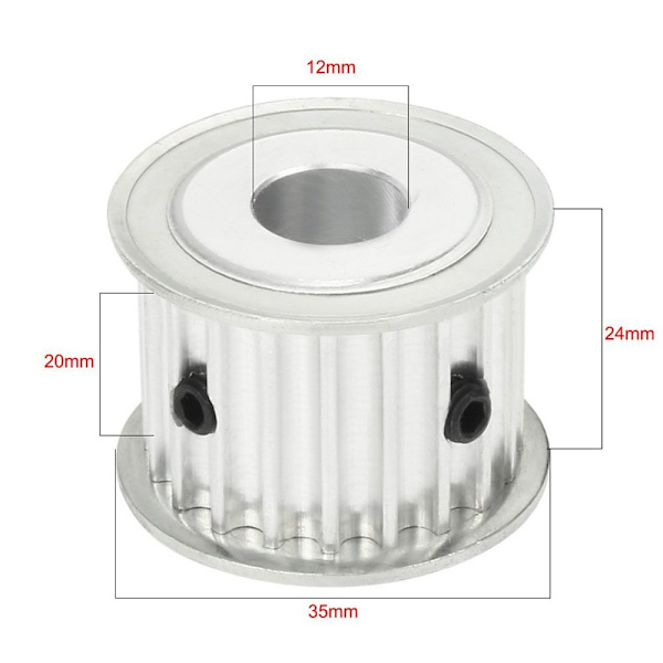 Tandremskive Flange Synkronhjul 12MM 12MM 12mm