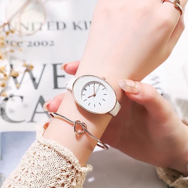 Damklocka Kvarts Armbandsur VIT white