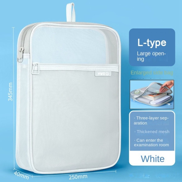 Mesh lynlås pose taske Transparent fil taske FARVE 5 FARVE 5 Color 5