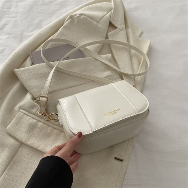 Axelremsväska Messenger Bag VIT White