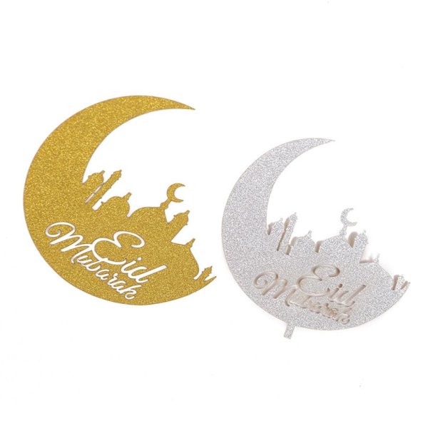 Eid Mubarak Kakepynt & CupCake Pynt SØLV