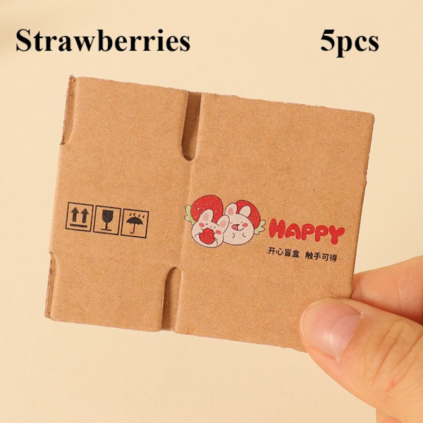 5 kpl Carton Express Box Miniature Express Box MANSIKKIA Strawberries