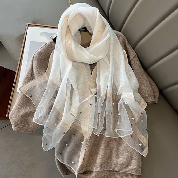 90x90cm Pearl Scarf Sidenscarf 5 5 5