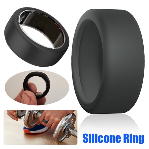 Silikone Ring Cover Smart Ring Protector SORT M Black M