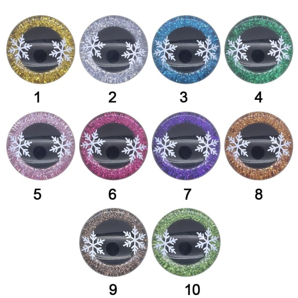 10 stk/5 par Eyes Crafts Eyes Puppet Crystal Eyes GULD Gold