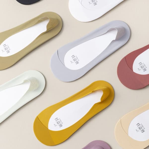 5 par/förpackning Båtstrumpor Korta strumpor GRÅ grey