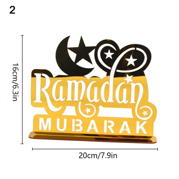EID Mubarak Bordpynt Ramadan Kareem Dekorasjon 3 3