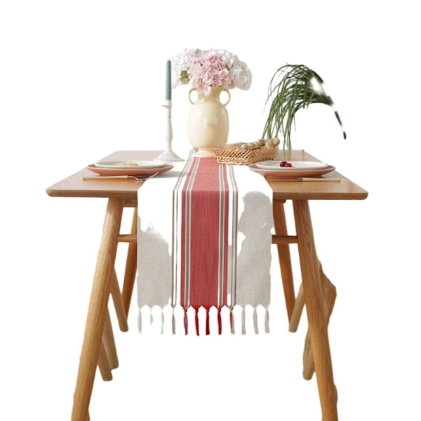 Bordslöpare Simple Fringe Bordsflagga RÖD red