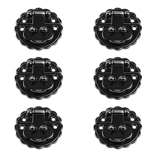 Zinklegering Rund Spärr Svart Formgjuten Spärr 6 STK 6 STK 6PCS
