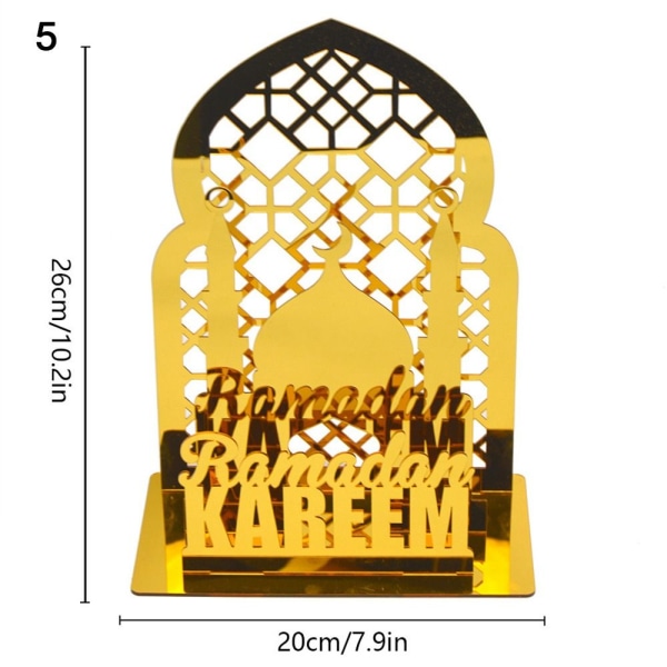 EID Mubarakin pöytäkoristeet Ramadan Kareem -koristeet 2 2 2