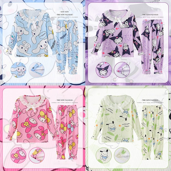 Anime Puppy Nattøj Melody Børn Pyjamas BLÅ 16 BLUE 16