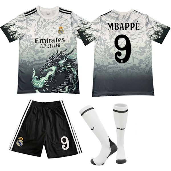 2025 Real Madrid Spesialutgave Fotballdrakt Barn Nr. 9 Mbappe 22