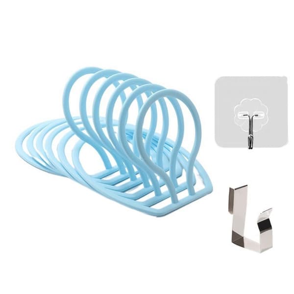 6 stk. Hatteholder Hatteknage BLÅ Blue