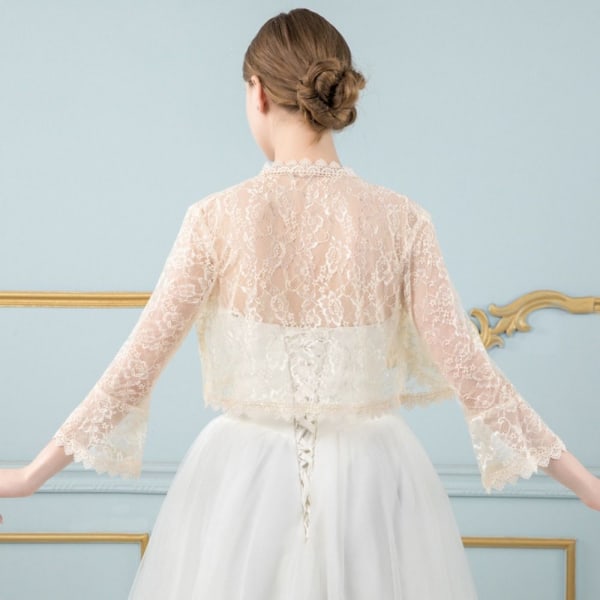Blondesjal Bryllupskapape HVID White