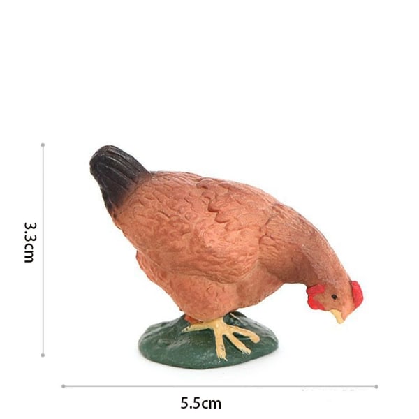 Realistisk djurmodell simulerad fjäderfäskulptur kuk hen