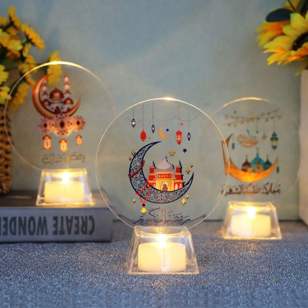 Ramadan LED-lyspynt Ramadan-hjemmedekorasjoner 3 3 3