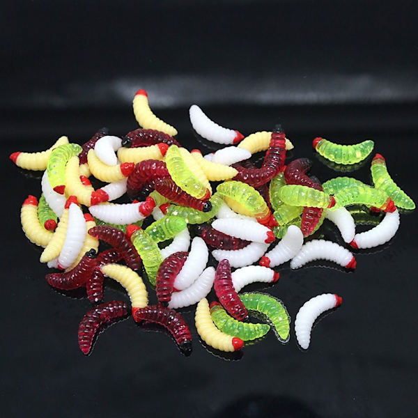 50st Mjukt Fiskedrag Konstbete VIT VIT white