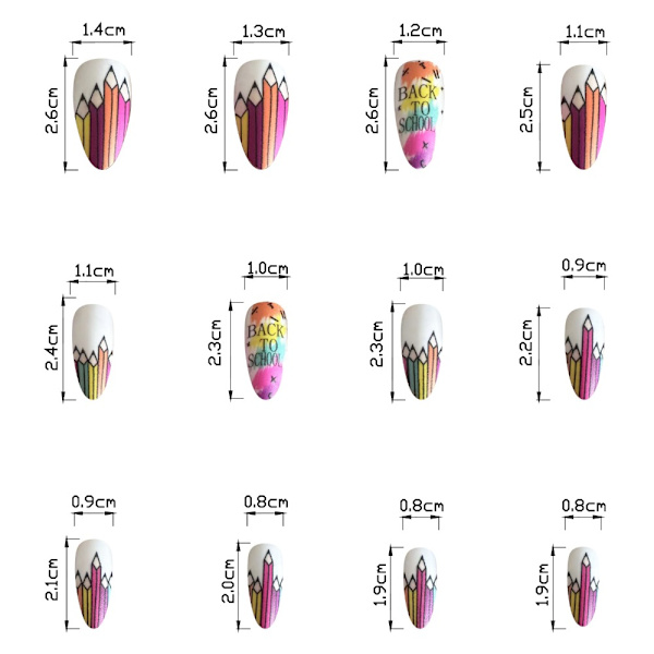 Almond False Nail French Fake Nails XR-15 XR-15 XR-15