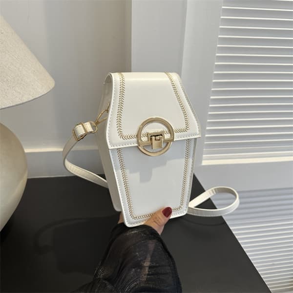 PU Lædertaske Trendy Hasp Tasker KAFFE Coffee