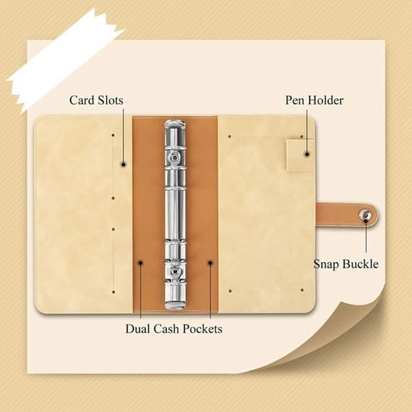 Notesbog Budget Binder BRUN Brown