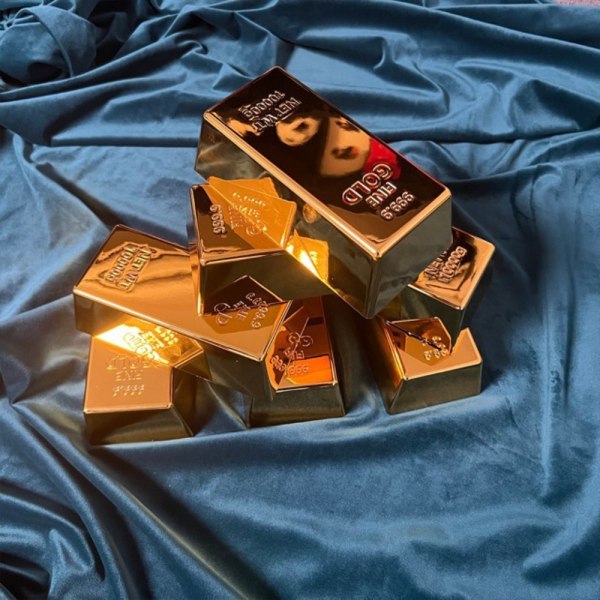Pengar Packet Guld Tegel Rött Packet 3D Pengar Kuvert