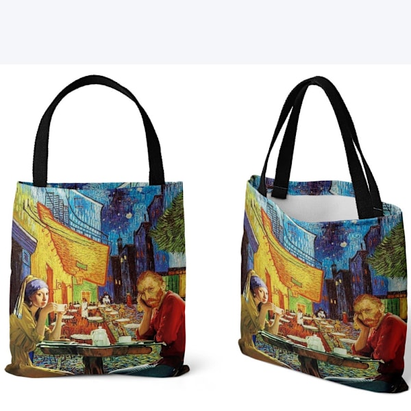 Målning Printed canvasväska Lätt tygväska AA
