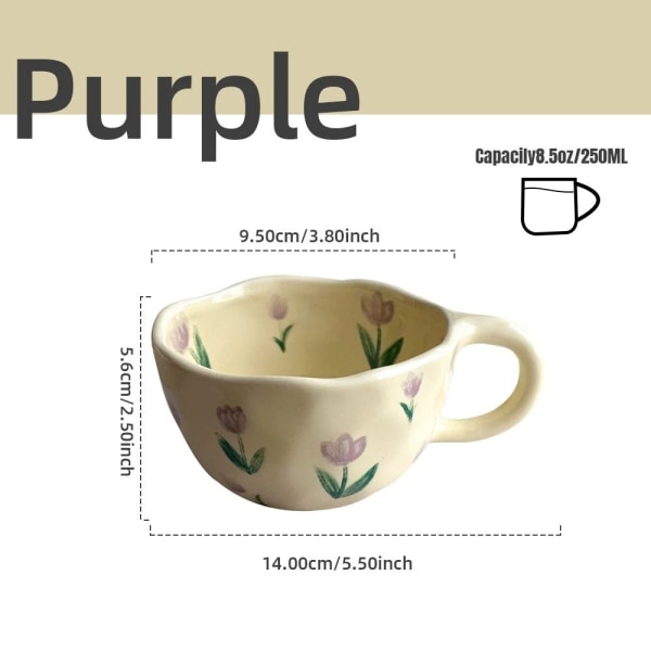 Kaffekopper Havregryn frokostkrus LILLA TULIP LILLA TULIP Purple tulip