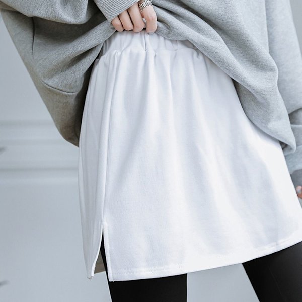 A-Line skjorte Split Flare Hem WHITE LA A White LA-A