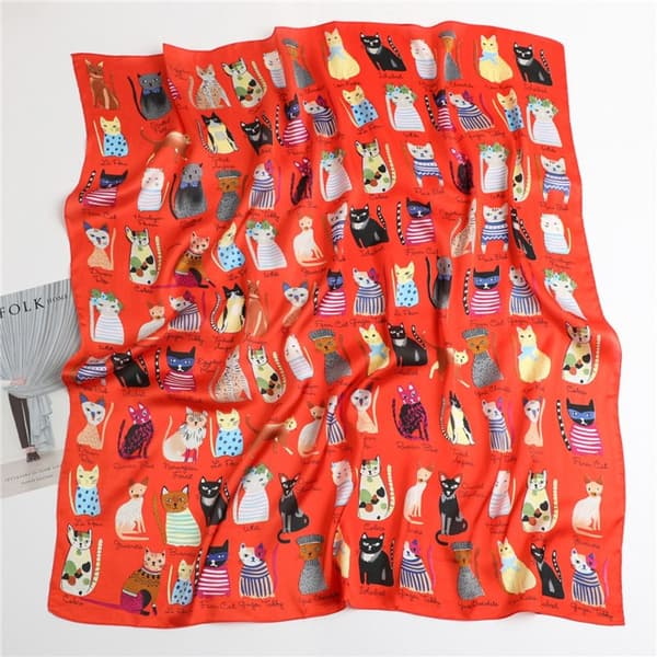 90x90cm Sidenscarf Strand Sjal 3 3 3