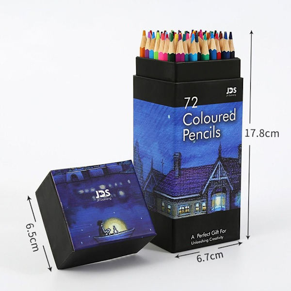 Fet fargeblyant Farge blybørste 72FARGER 72FARGER 72Colors