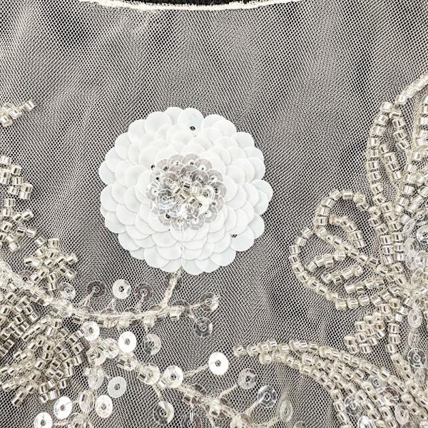 Blonder Broderet Stof Patch Flower Cloth Sticker Bryst Blomst