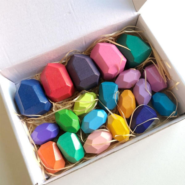Rainbow-puiset kivipinoavat lohkot A-10KPL A-10KPL A-10pcs