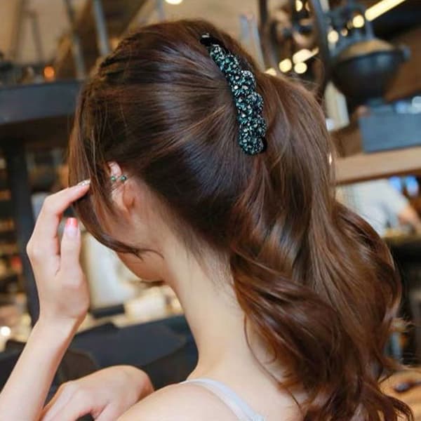 Rhinestones Bananklips Krystall Hårklyper A A A