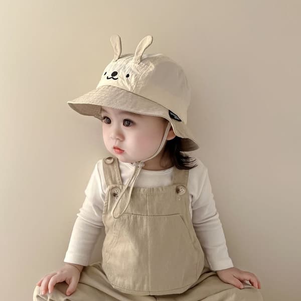 Børne Bucket Hatte Kids Solhat BEIGE beige