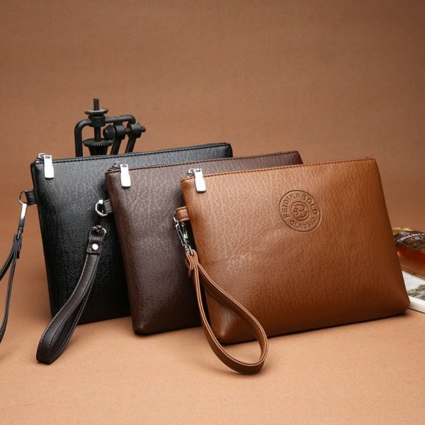 Mann Clutch Bag Konvoluttpakke BRUN Brown