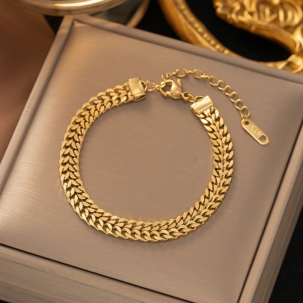 Hjärtformat armband Snake Chain Bangle 5 5 5