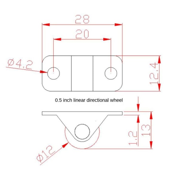 Rett hjul Selvklebende hjul BRUN 1 TOMMES Brown 1inch