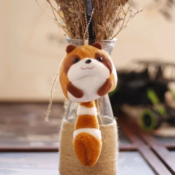 Raccoon Keychain Nyckelring BRUNT Brown